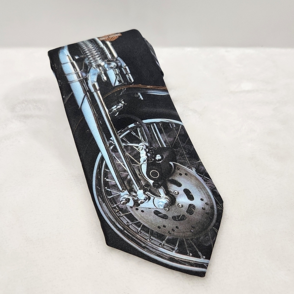 Ralph Marlin Vintage VTG 1994 The Leading Edge Harley Davidson HD Necktie Tie - Picture 2 of 10